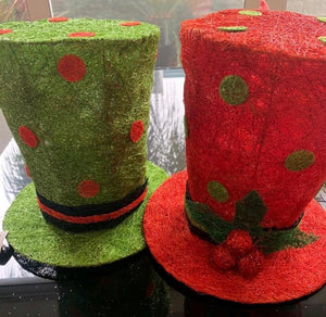 Sombrero Rojo Fibra de Vidrio c/luz 25 cm